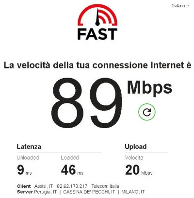 Test adsl – Fast