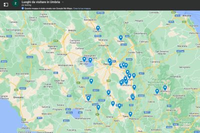 Visitare l’Umbria – mappa luoghi