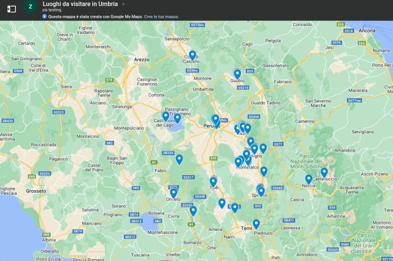 Scopri di più sull'articolo Visitare l’Umbria – mappa luoghi